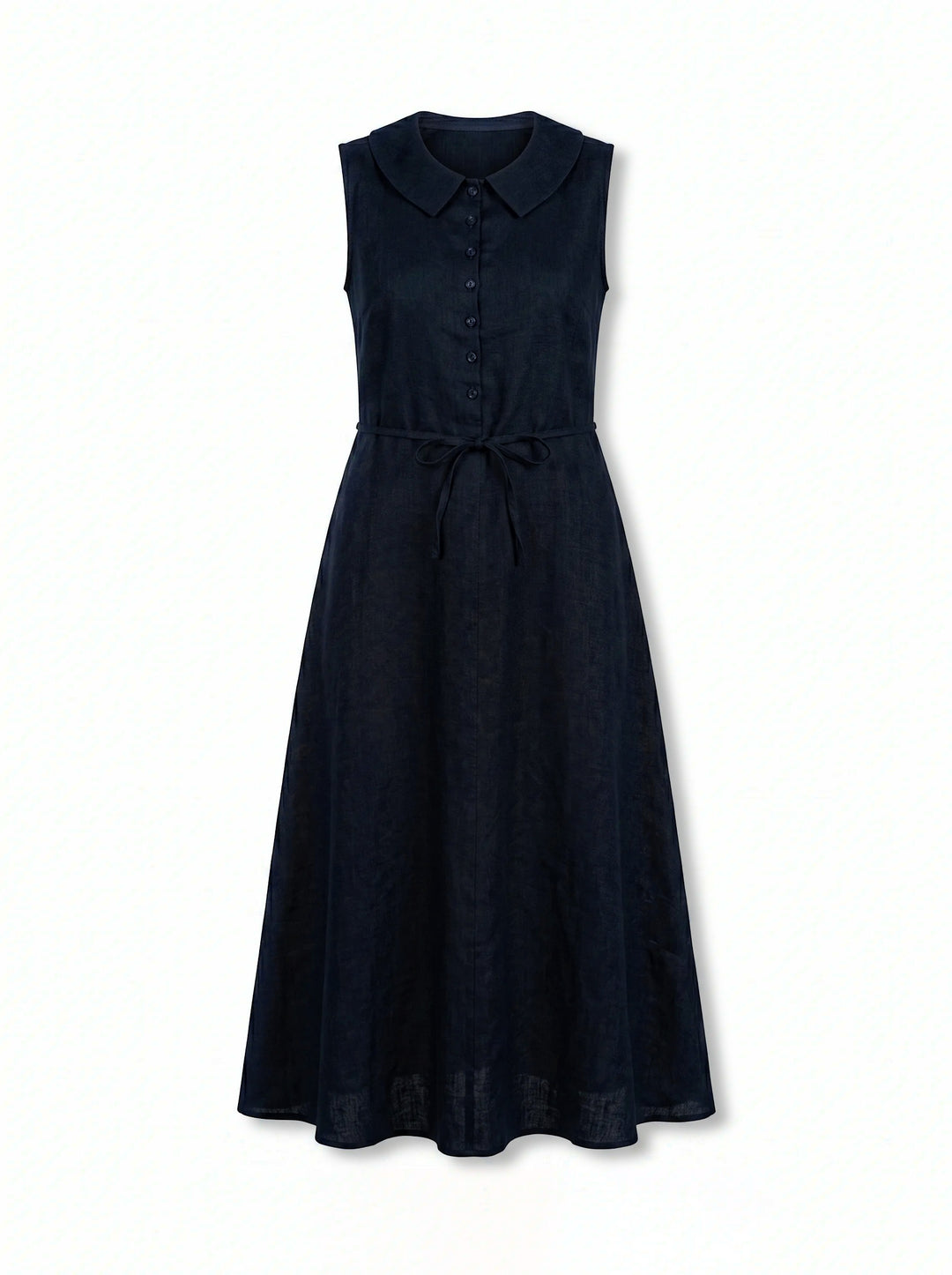 Linen Mock Neck Dress