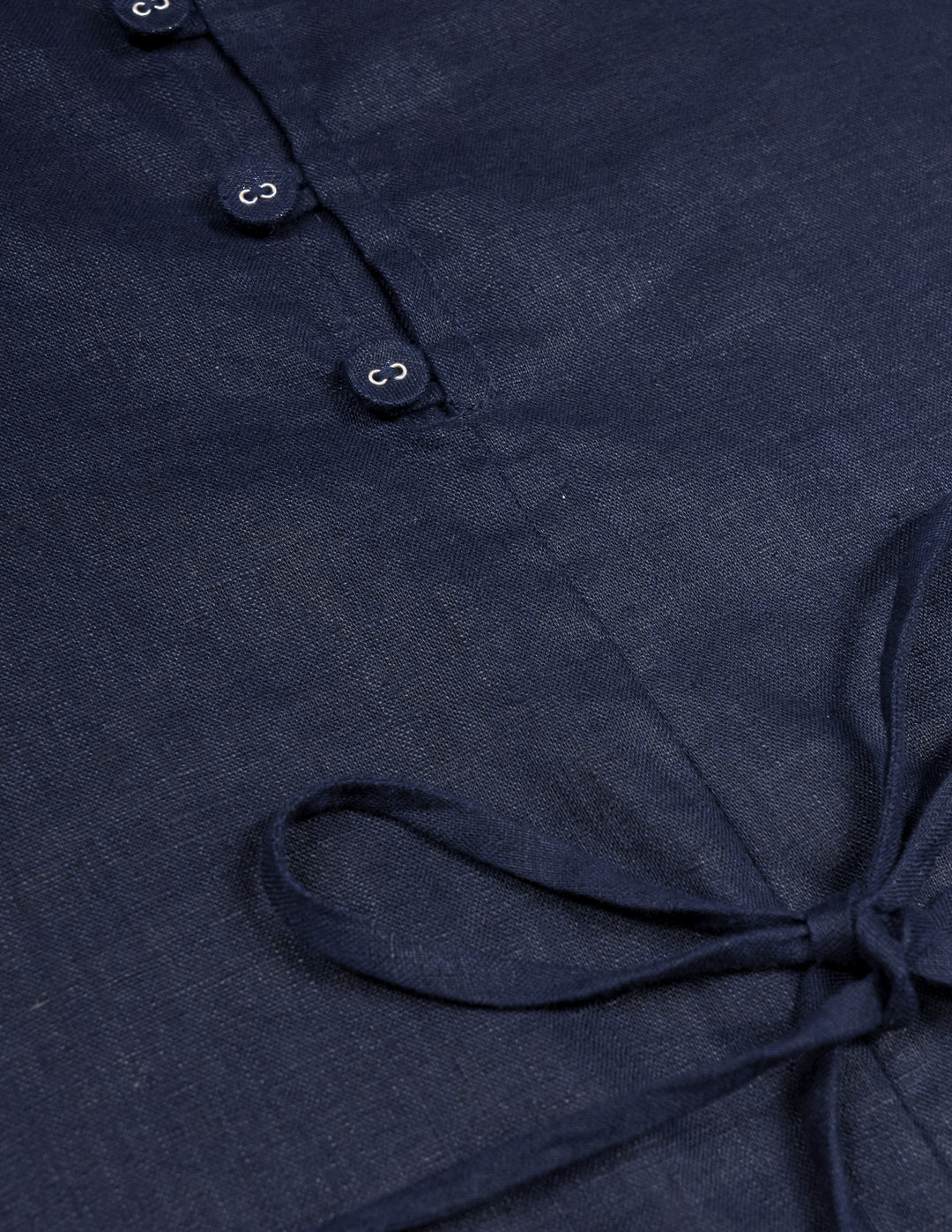 Linen Mock Neck Dress