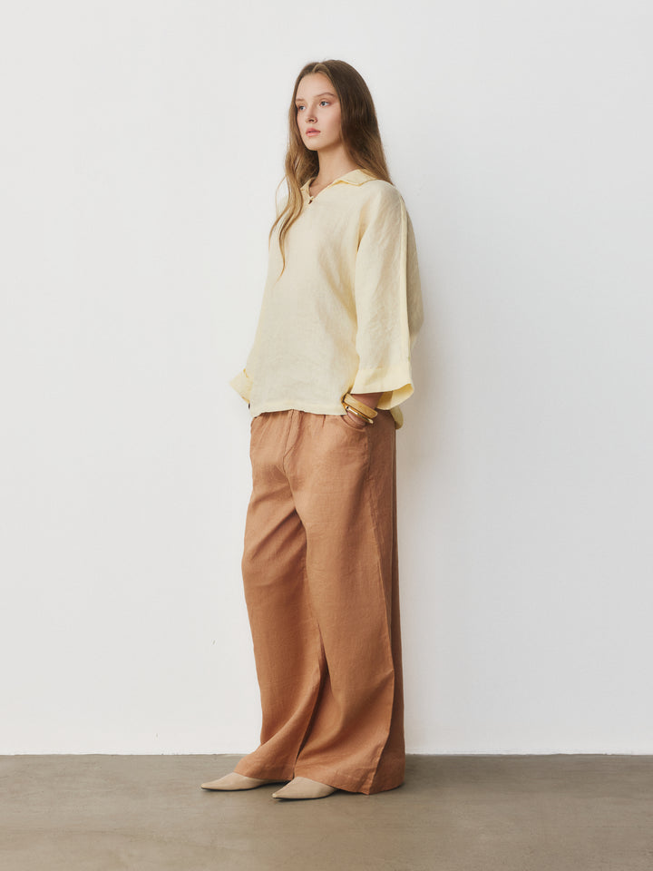 Relaxed Sleeve Linen Shirt