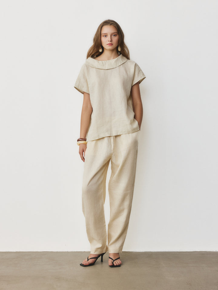 Collar Linen Blouse