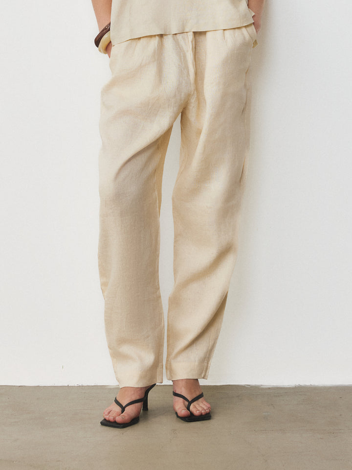 Tapered Linen Pants
