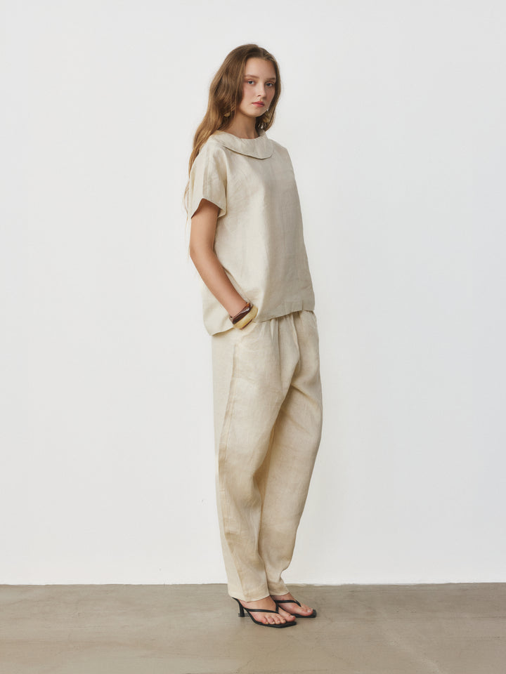 Collar Linen Blouse