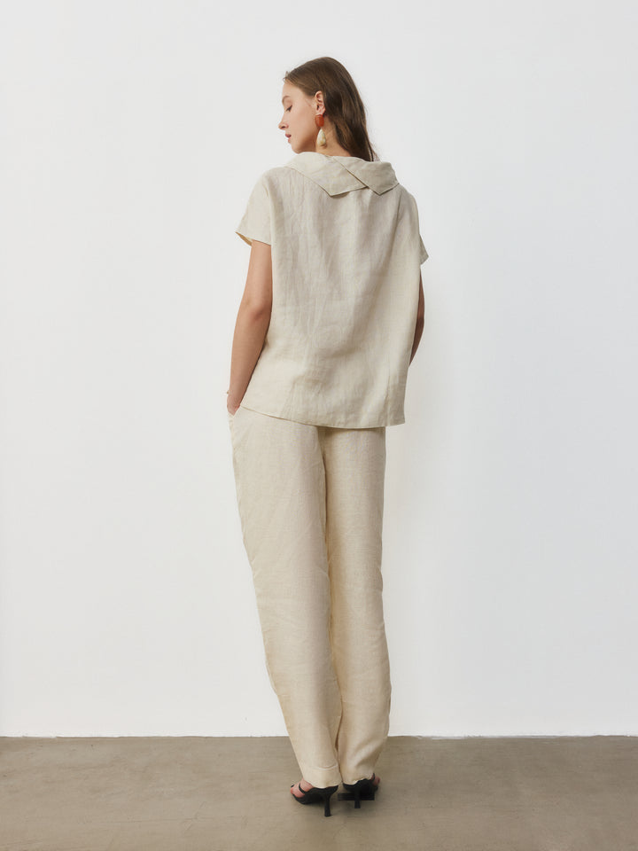 Collar Linen Blouse